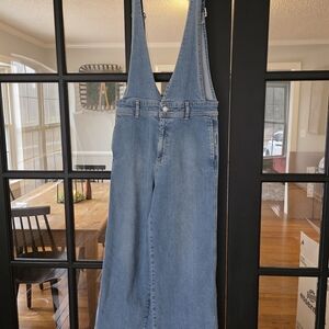 Free People Blue Denim Jumpsuit